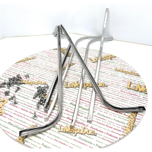 Serie strisce listelli pedana per VESPA 80 125 150 200 PX PE T5 in acciaio inossidabile lucidato