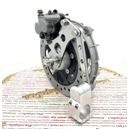 Buje de rueda delantera con freno de disco para Lambretta 125 150 LI LI S DL GP 150 SX 175 TV 200 SX DL GP Antidive mecanizado por CNC para bieletas de freno de tambor