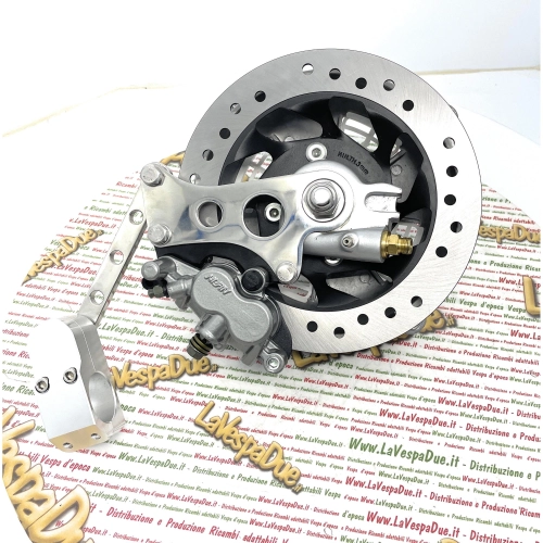 Buje de rueda delantera con freno de disco para Lambretta 125 150 LI LI S DL GP 150 SX 175 TV 200 SX DL GP Antidive mecanizado por CNC para bieletas de freno de tambor