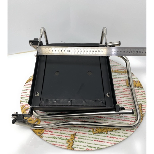 Rücksitzbank für VESPA 125 150 VNB VBA VBB GL PX PE (1960er Jahre) komplett mit Polster für Gepäckträgerplatte bis 23 cm Breite, seitlicher Sitz für Damen