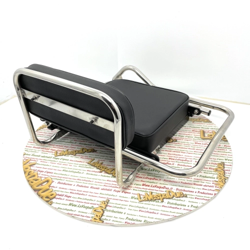 Rücksitzbank für VESPA 125 150 VNB VBA VBB GL PX PE (1960er Jahre) komplett mit Polster für Gepäckträgerplatte bis 23 cm Breite, seitlicher Sitz für Damen