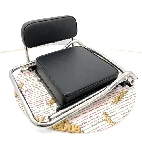 Siège arrière pour VESPA 125 150 VM VN VB1 V30 V1 V15 VL années 50 et 60, avec coussin, pour porte-bagages jusqu'à 24 cm de large, siège latéral pour femme