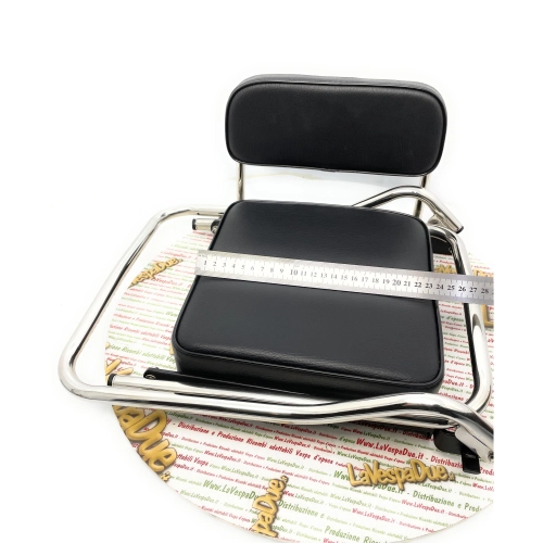 Siège arrière pour VESPA 125 150 VM VN VB1 V30 V1 V15 VL années 50 et 60, avec coussin, pour porte-bagages jusqu'à 24 cm de large, siège latéral pour femme