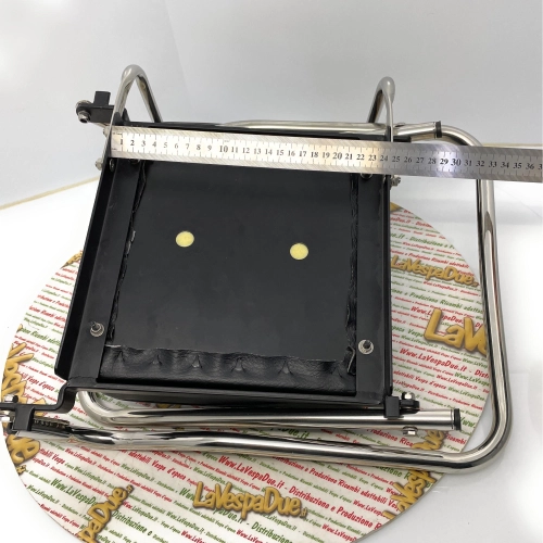 Siège arrière pour VESPA 125 150 VM VN VB1 V30 V1 V15 VL années 50 et 60, avec coussin, pour porte-bagages jusqu'à 24 cm de large, siège latéral pour femme