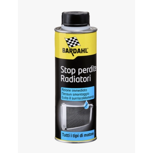Tratamiento antifugas para el sistema de refrigeración BARDAHL. Detiene y previene fugas y filtraciones de líquido del radiador. Envase de 300 ml. VESPA APE LAMBRETTA FIAT ALFA ROMEO LANCIA