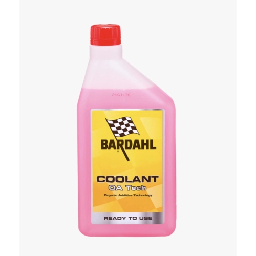 Anticongelante BARDAHL COOLANT OA TECH a base de etilenglicol puro, envase de 1 litro, VESPA, APE, LAMBRETTA, FIAT, ALFA ROMEO, LANCIA