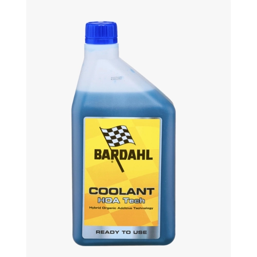 Liquide de refroidissement antigel BARDAHL COOLANT HOA TECH à base d'éthylène glycol pur, bidon de 1 litre, compatible avec VESPA, APE, LAMBRETTA, FIAT, ALFA ROMEO et LANCIA.