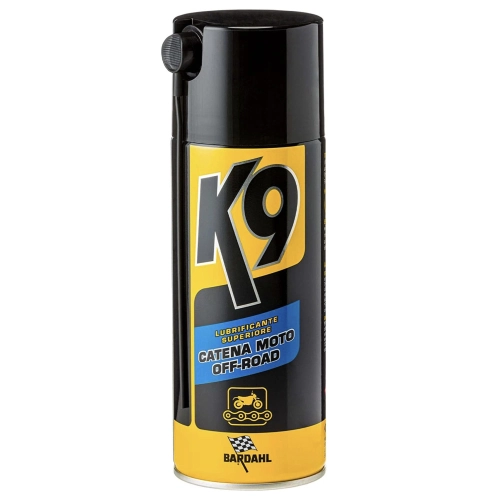 BARDAHL K9 Offroad-Motorradketten-Schmierspray zum Schutz und zur Schmierung aller Kettentypen. 400-ml-Packung. Geeignet für VESPA, APE, LAMBRETTA, FIAT, ALFA, ROMEO und LANCIA.