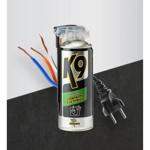BARDAHL K9 ELECTRICAL CONTACTS spray para la limpieza y lubricación de contactos eléctricos con rápida evaporación, envase de 400 ml, VESPA APE LAMBRETTA FIAT ALFA ROMEO LANCIA
