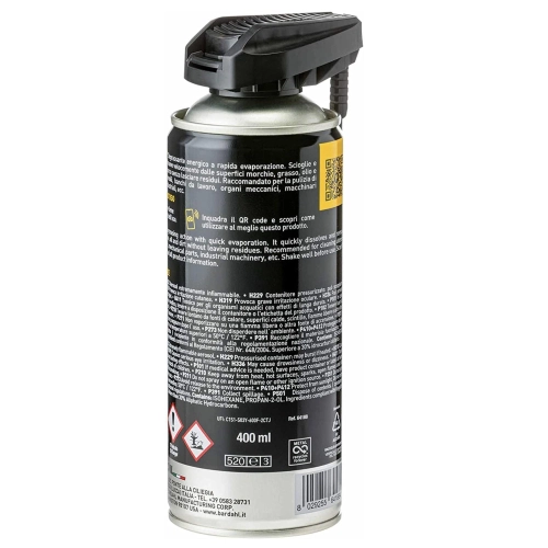 BARDAHL K9 Mehrzweck-Entfetter-Spray Leistungsstarker, schnell verdunstender Entfetter 400 ml Packung VESPA APE LAMBRETTA FIAT ALFA ROMEO LANCIA