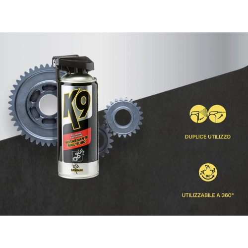 BARDAHL K9 Mehrzweck-Entfetter-Spray Leistungsstarker, schnell verdunstender Entfetter 400 ml Packung VESPA APE LAMBRETTA FIAT ALFA ROMEO LANCIA