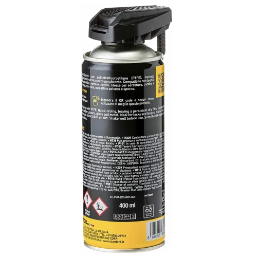 Spray BARDAHL K9 Lubrificante secco penetrante contenente PTFE asciuga rapidamente creando una pellicola protettiva secca confezione da 400 ml VESPA APE LAMBRETTA FIAT ALFA ROMEO LANCIA