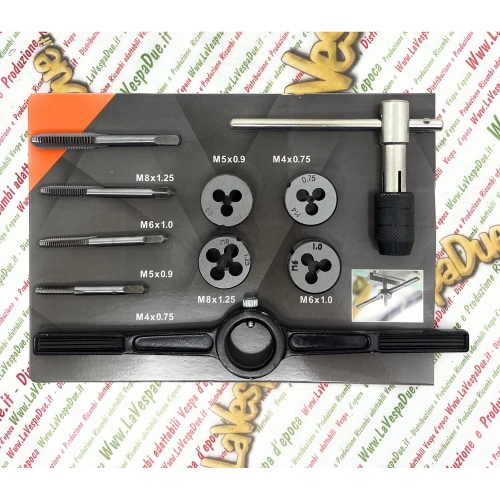 Kit de herramientas de roscado macho y hembra de 10 piezas para VESPA LAMBRETTA MOTO GUZZI SCOOTER