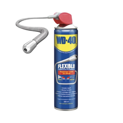 WD-40 Spray 600 ml FLEXIBLE flexible straw unlocking lubricant multipurpose anti-corrosion protective double position professional system WD 40 VESPA APE LAMBRETTA
