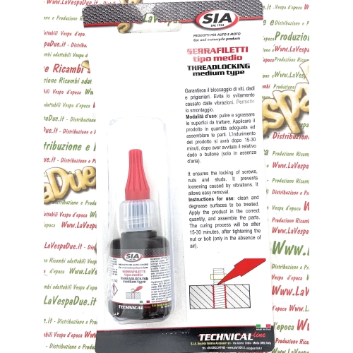 Medium-Sized Threadlock Adhesive, 10 ml Bottle, for Vespa