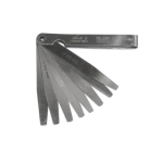8-Blatt-Fühlerlehre aus gehärtetem und geschliffenem Spezialstahl mit Feststellschraube nach DIN 2275 von 0,05 bis 0,50 mm