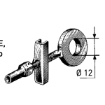 Tendicatena tenditore catena standard per ciclomotore PIAGGIO MOTOBI foro 12 mm gambo 6 mm lunghezza 47 mm
