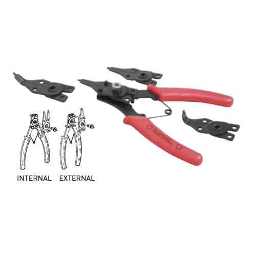 Pinza componibile per anello seeger interni esterni 4 beccucci per VESPA LAMBRETTA MOTO GUZZI SCOOTER anelli
