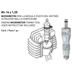 Micrometro per la messa a punto del motore M 14 x 1,25 mm pistone VESPA APE LAMBRETTA 50 80 90 125 150 160 180 200