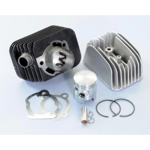 Kit cylindre en fonte POLINI 140.0065/R RACING Ø 43 mm avec axe de 12 mm pour échappement PIAGGIO 50 CIAO SI BRAVO BOXER avec trous de suralimentation
