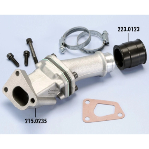 Colector de admisión de láminas simple POLINI 215.0233, diámetro 24 mm para VESPA 50 125 HP PK XL S con 3 orificios