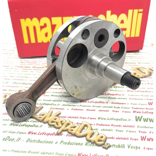 Albero Motore MAZZUCCHELLI AMT 163 per VESPA 150 VB1T VL1 con masse tonde corsa 57 mm Biella interasse 110 mm Spinotto 15 mm