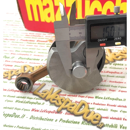 MAZZUCCHELLI AMT 118 crankshaft for PIAGGIO 50 CIAO PX SUPER BRAVO BOXER SI GRILLO BOSS stroke 43 mm pin 12 mm ro 113708