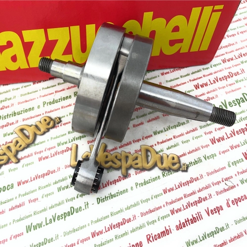 Albero motore MAZZUCCHELLI AMT 186VT spalla piena trasformazione VESPA 50 PK XL APE da 50 a 125 cono 20 mm corsa 51 mm biella interasse 97 mm volani tondi