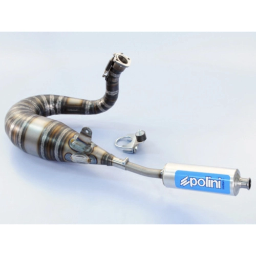 Pot d'échappement POLINI 200.0400 EVOLUTION, conçu uniquement pour les cylindres tournés de VESPA 125 PRIMAVERA ET3 PK