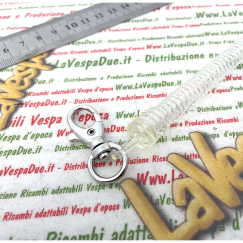 Transparenter Anti-Diebstahl-Spiral-Schlüsselanhänger für Piaggio Vespa APE CIAO SI BRAVO BOXER Lambretta innocenti