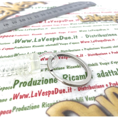 Transparenter Anti-Diebstahl-Spiral-Schlüsselanhänger für Piaggio Vespa APE CIAO SI BRAVO BOXER Lambretta innocenti