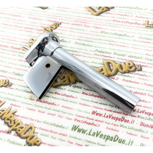 Gear shift control tube on the handlebar for VESPA 125 V30T V31 V32 V33 U VU1T Utility APE 150 AB1T AB2T chromed metal with polished aluminum flange