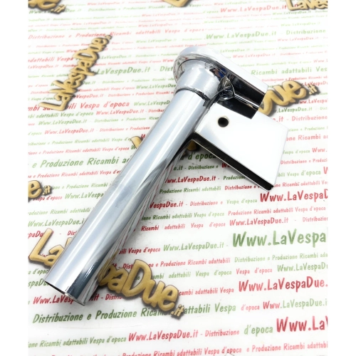 Gear shift control tube on the handlebar for VESPA 125 V30T V31 V32 V33 U VU1T Utility APE 150 AB1T AB2T chromed metal with polished aluminum flange
