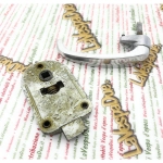 Kit serratura S.A.F.E. con sicura e maniglia GIOBERT per APE LAMBRO motocarro GUZZI adattabile a sportelli cassoni e porte fondo di magazzino