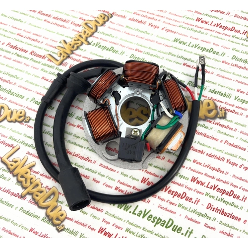Originaler Spulenträger-Stator für VESPA PK 50 125 XL RUSH FL N HP V5X3T VMX6T V5X4T VMX7T V5X5T V5N1T von 1982 bis 1990 APE 50 TM P ro 199495 497654