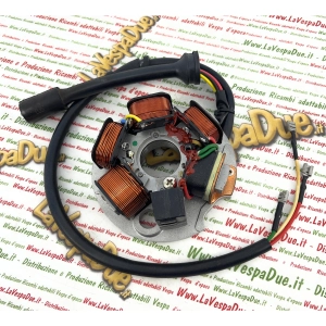 Soporte de bobina original para estator de VESPA 50 FL2 HP V5N2T de 1991 a 1997, conector de 5 pines.