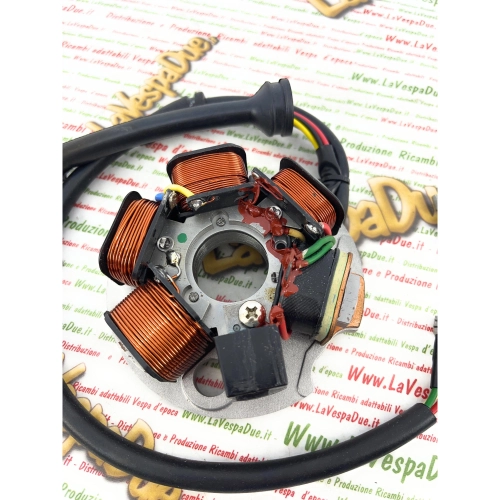 Soporte de bobina original para estator de VESPA 50 FL2 HP V5N2T de 1991 a 1997, conector de 5 pines.
