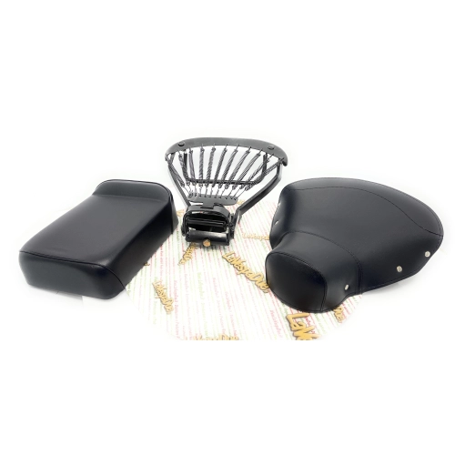 Funda de asiento y kit de cojines azul oscuro para VESPA 125 150 (modelos desde 1959: VNA, VNB, VBB, VBA, GT, GTR, PX, PE, SPRINT) - Producto italiano.