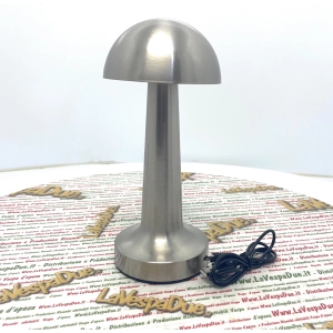 Lámpara de mesa o de banco de trabajo LED inalámbrica, de metal, 3 vatios de potencia, luz regulable y ajustable entre blanco cálido, frío y natural.