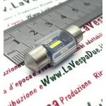 12V 30V CANBUS LED bulb with SV 8.5 31mm long socket, white color, 6000K, 2.3W, for VESPA LAMBRETTA APE motorcycles and cars