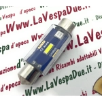 12V 30V CANBUS LED bulb with SV 8.5 41mm long socket, white color, 6000K, 2.3W, for VESPA LAMBRETTA APE motorcycles and cars