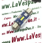12V 30V CANBUS LED bulb with SV 8.5 36mm long socket, white color, 6000K, 2.3W for VESPA LAMBRETTA APE motorcycles and cars