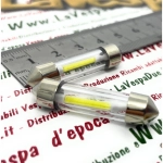 2 x 12 Volt LED torpedo bulbs with SV 8.5 socket 36 mm long white color 6000° k 0.5 W for VESPA LAMBRETTA APE Motorcycles and cars