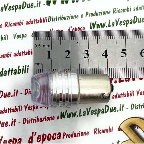 2 ampoules LED blanches avec culot BA15S, 12 volts, blanc 6000 K, 1,5 W pour motos et voitures Vespa, Lambretta, Ape