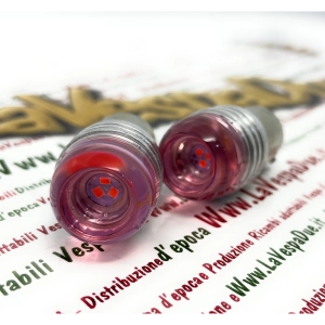 2 bombillas LED rojas con casquillo BA15S, 12 voltios, color rojo, 6000° K, 1,5 W para motocicletas y coches VESPA, LAMBRETTA y APE.