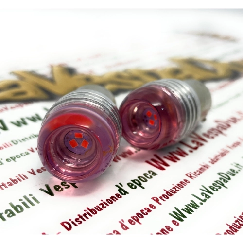 2 bombillas LED rojas con casquillo BA15S, 12 voltios, color rojo, 6000° K, 1,5 W para motocicletas y coches VESPA, LAMBRETTA y APE.