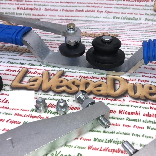 VESPA APE LAMBRETTA restoration tool kit, riveter, edge presser, assembly of shield edge, footboard strips and plates, writings
