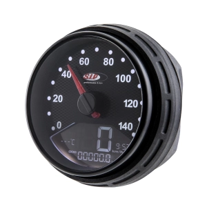 Tachometer/Drehzahlmesser SIP 50001120 2.0, schwarzer Rahmen, Carbon-Look, VESPA 50/125 PK S SS AUTOMATICA, schwarzes Zifferblatt, digitale/analoge Funktionen