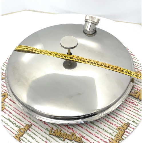 Depósito de acero cromado para reserva adicional de gasolina VESPA GS 150 VS1T VS2T VS3T VS4T RUEDA DE REPUESTO también adaptable en VS5T aproximadamente 5 litros