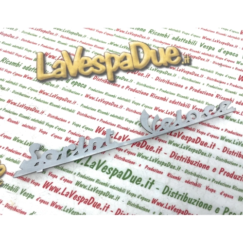 Letras para la placa trasera en aluminio pulido, 178 mm de largo, para VESPA 150 SPRINT VELOCE VLB1T de 1967 a 1969, producto italiano en hierro fundido.